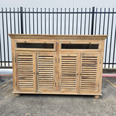 Handmade Indian Furniture Solid Hard Wood Carved Sideboard 157x45x107Cm